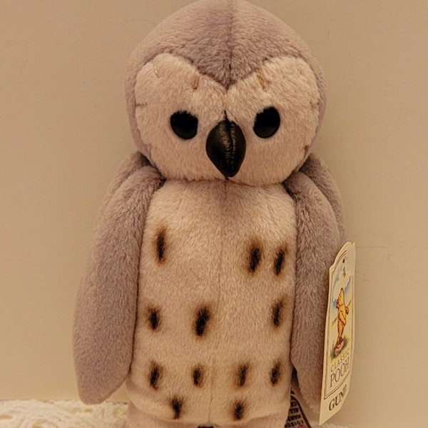 Vintage GUND Plush Owl 6" Pooh Classic Disney, New with Tags