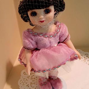 Vintage Marie Osmond Doll Beary Bitty Ballerina Doll with Original Box, 2004 Porcelain Doll with Certificate of Authenticity, Doll Bracelet