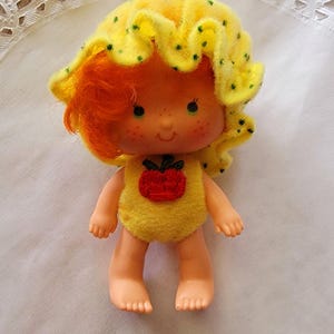 Vintage Apple Dumplin Doll From Strawberry Shortcake collection, 1979 American Greetings, 1980s Vintage Toy.