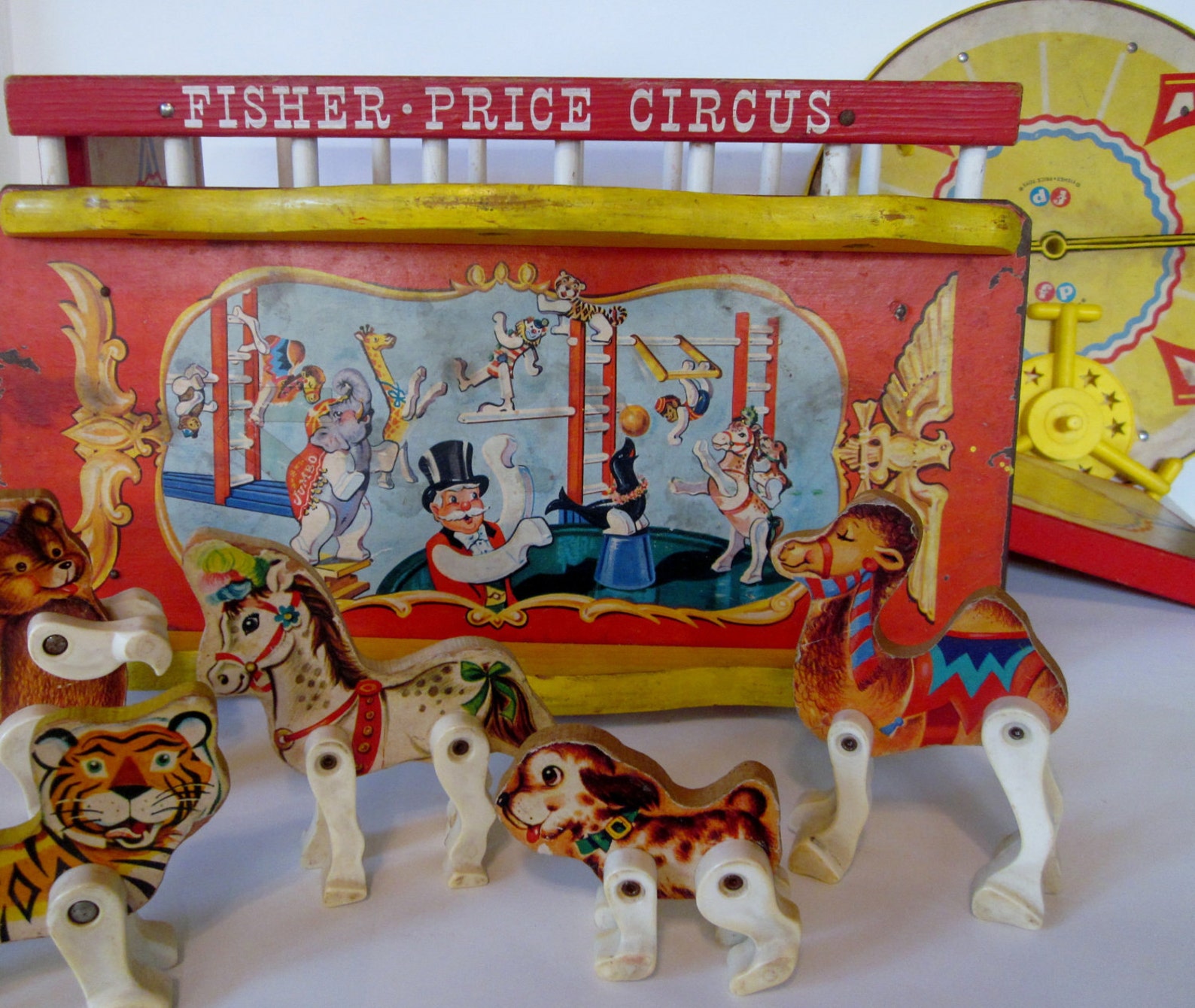 SALE 25 OFF Vintage Fisher Price Wooden Circus Wagon 900 Etsy