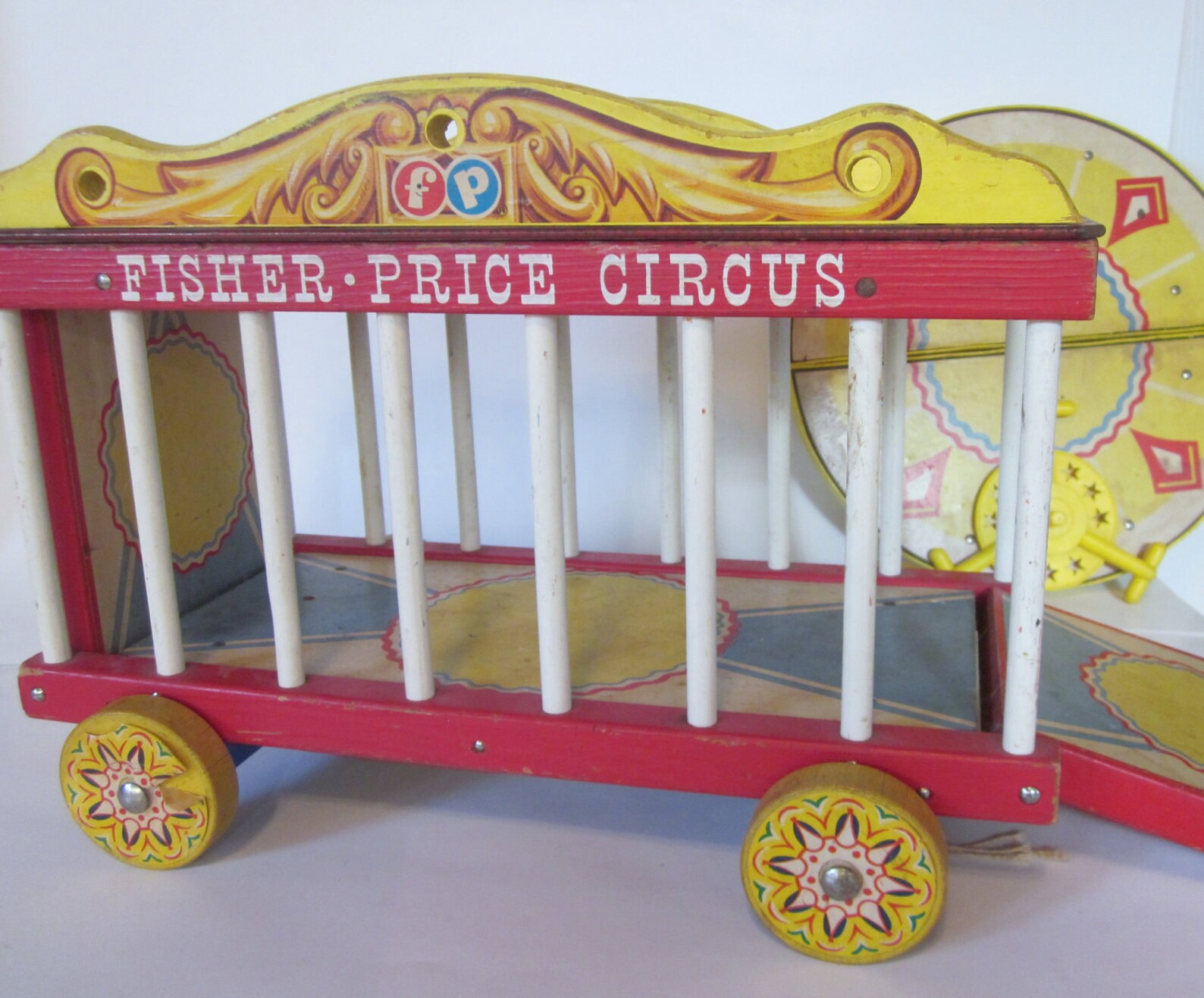 SALE 25 OFF Vintage Fisher Price Wooden Circus Wagon 900 Etsy