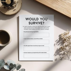 Office Team Building Games, Printable Office Party Games, Office Team Games, Staff Meeting Games, Workplace Icebreaker, Coworkers Party Game image 7