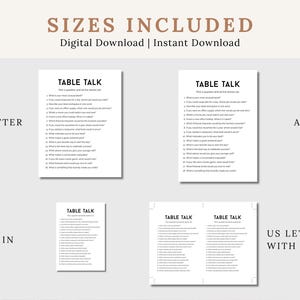 Printable Office Table Talk Game, Get To Know You Icebreaker Games For Work, Office Team Building Game, Fun Dinner Conversation Starter Game image 3