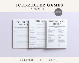 オフィスアイスブレーカーゲームバンドル | チームビルディングアクティビティ（印刷可能なPDF）