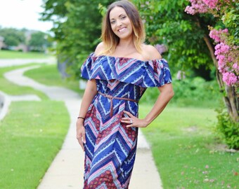 Marina's Women's Ruffle Crop, Top, Dress and Maxi PDF Pattern XXS to 3X Women's