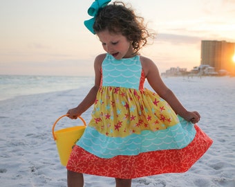 Bay's Girls Braided Back Sundress PDF Pattern - Sizes 2T to 14 girls