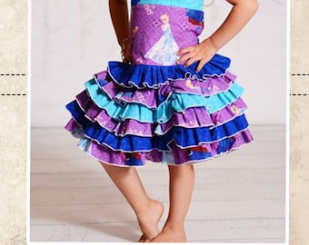 Stacy's Sassy Ruffle Skirt PDF Pattern Sizes 6/12m to 8 Kids and Free Doll Pattern
