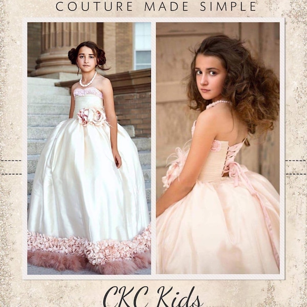 Vale's Corset Gown Sizes 2T to 14 Kids PDF Sewing Pattern