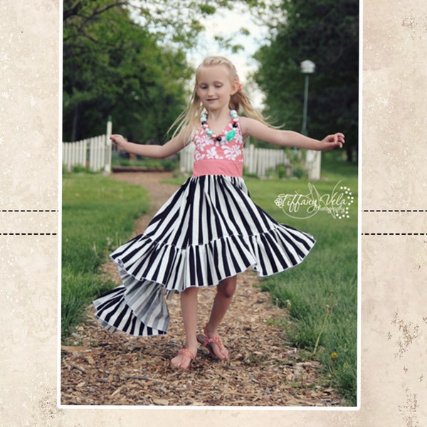 Hope's Hi-Low Dress PDF Pattern Sizes 6/12m to 8 Kids
