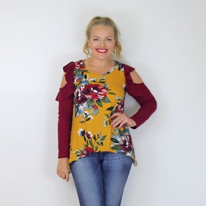 Jayla&#39;s Cold Shoulder Tunic PDF Pattern Sizes XXS to 3X Women&#39;s