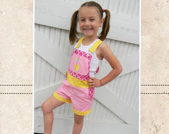 Shiloh’s Shortalls and Chiffon Dress PDF Pattern Size 6/12m to 8 Girls