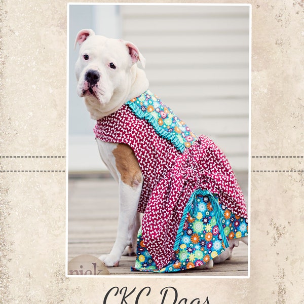 Poppy's Peekaboo Dress for Large Breed Dogs PDF Pattern sizes XS to XL