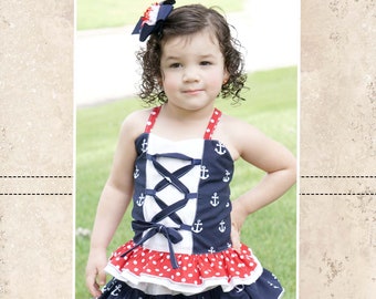 Charlotte's Corset Top PDF Pattern Sizes 6/12 months to 8 girls Plus FREE Dolls Pattern