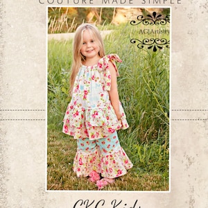 Harper&#39;s Pillowcase Ruffle Top and Dress PDF Pattern size Newborn to size 8 Kids Plus Free Doll Pattern