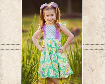 Luna's Full Circle Dress PDF Pattern Sizes 6/12m to 8 Kids