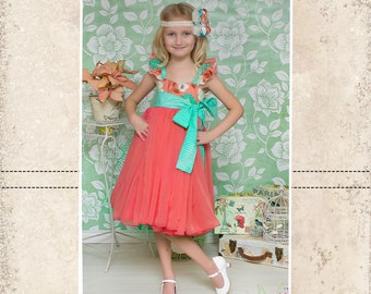 Bethany's Fancy Party Dress Sizes NB to 15/16 Kids and Doll PDF Pattern