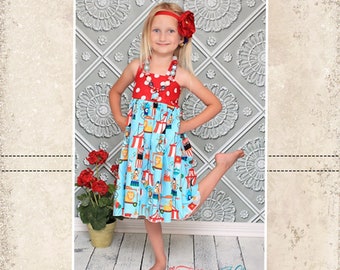 Amber's Simple Halter Top and Dress PDF Pattern size 6/12 months to 8 Kids Plus FREE Doll Pattern