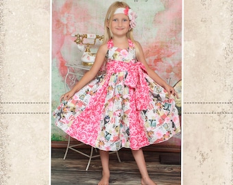 Gwen's Sweetheart Godet Dress PDF Pattern size 6-12 months to 8 Kids Plus FREE Doll Pattern