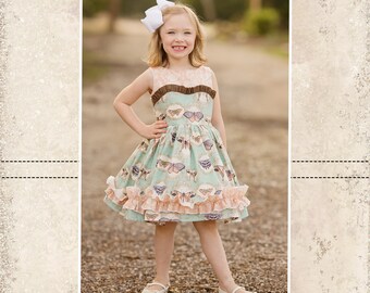 Celeste's Boat Neck Dress and Top Sizes Newborn to 8 Kids PDF Pattern