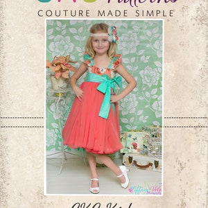 Bethany's Fancy Party Dress Sizes NB to 15/16 Kids and Doll PDF Pattern image 1