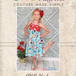 Amber's Simple Halter Top and Dress PDF Pattern size 6/12 months to 8 Kids Plus FREE Doll Pattern image 1