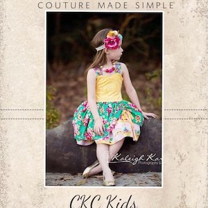 Poppy's Peekaboo Dress PDF Pattern sizes 6/12 mos to 8 Kids