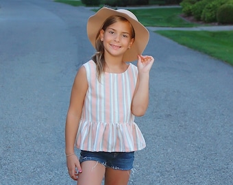 Marcella's Comfortable Top and Dress PDF Pattern sizes 2T to 14 girls