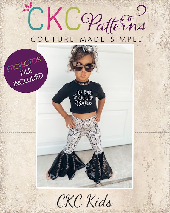 Perseas Bell Bottom Leggings PDF Pattern Sizes Newborn to 14 Kids Boutique  Style A0 and Projector File Babies Tweens Toddlers -  Canada