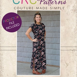 Dana&#39;s Dolman Top, Kleid und Maxi PDF Pattern Größen XXS bis 4X Damen