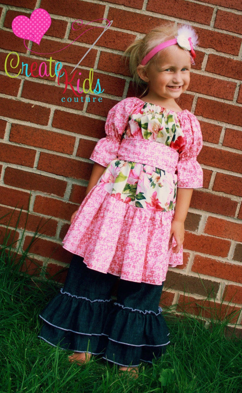 Malyn's Pretty Peasant Dress PDF Pattern size Newborn to 8 Kids image 7