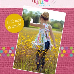 Lacey&#39;s Apron Top with Reversible Option PDF Pattern size size 6-12 months to size 8