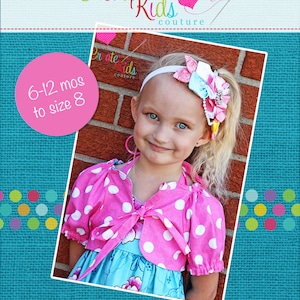 Bianca&#39;s Reversible Bolero PDF Pattern 6-12 months to size 8