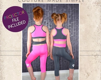 Ventura's Athletic Pants, Shorts, or Capris Sizes 2T to 14 Kids PDF Pattern | A0 and Projector File