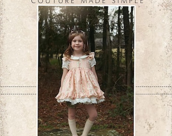 Marlowe's Vintage Dress and Pinafore Sizes NB to 14 Kids PDF Pattern | Pinafore | Retro | Vintage