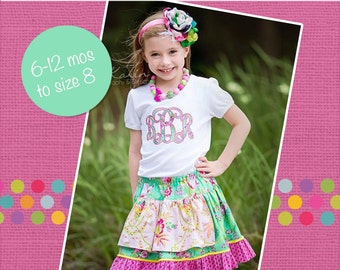 Elliette's Boutique Apron Skirt PDF Pattern Sizes 6/12m to 8 Girls