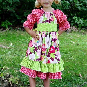 Elena's Twirly Peasant Dress PDF Pattern Now size 6 months to size 8 image 4