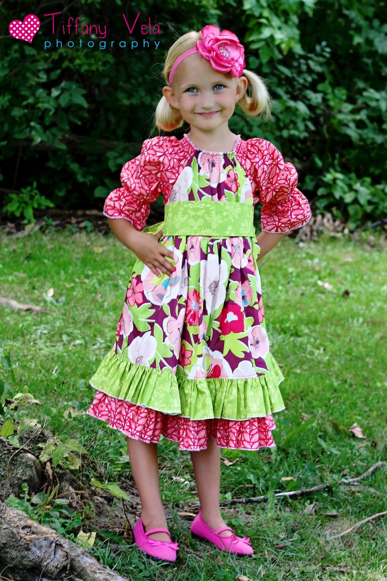 Elena's Twirly Peasant Dress PDF Pattern Now size 6 months to size 8 image 4