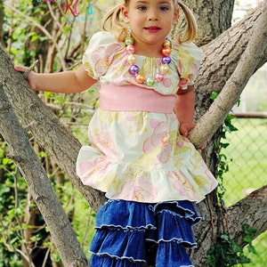 Felicity&#39;s Simple Peasant Top PDF Pattern size 6-12 months up to size 8