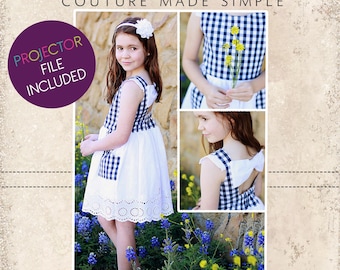 Paloma's Pocket Dress Sizes 2T to 14 Kids PDF Pattern | A0 and Projector File