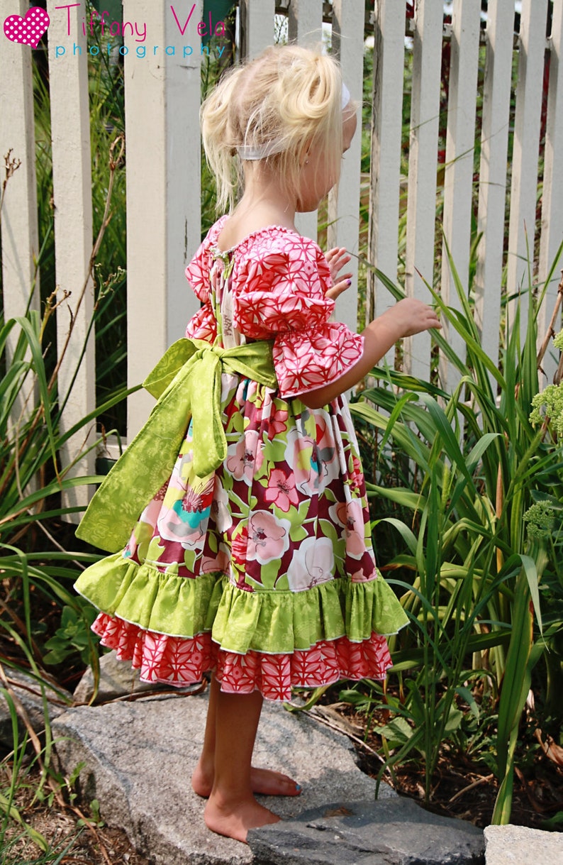 Elena's Twirly Peasant Dress PDF Pattern Now size 6 months to size 8 image 5