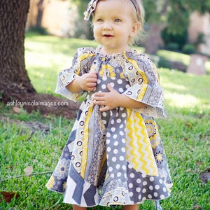 Violette's Swirly Peasant Dress PDF Pattern sizes Newborn to 8 Kids Plus FREE Doll Pattern image 7