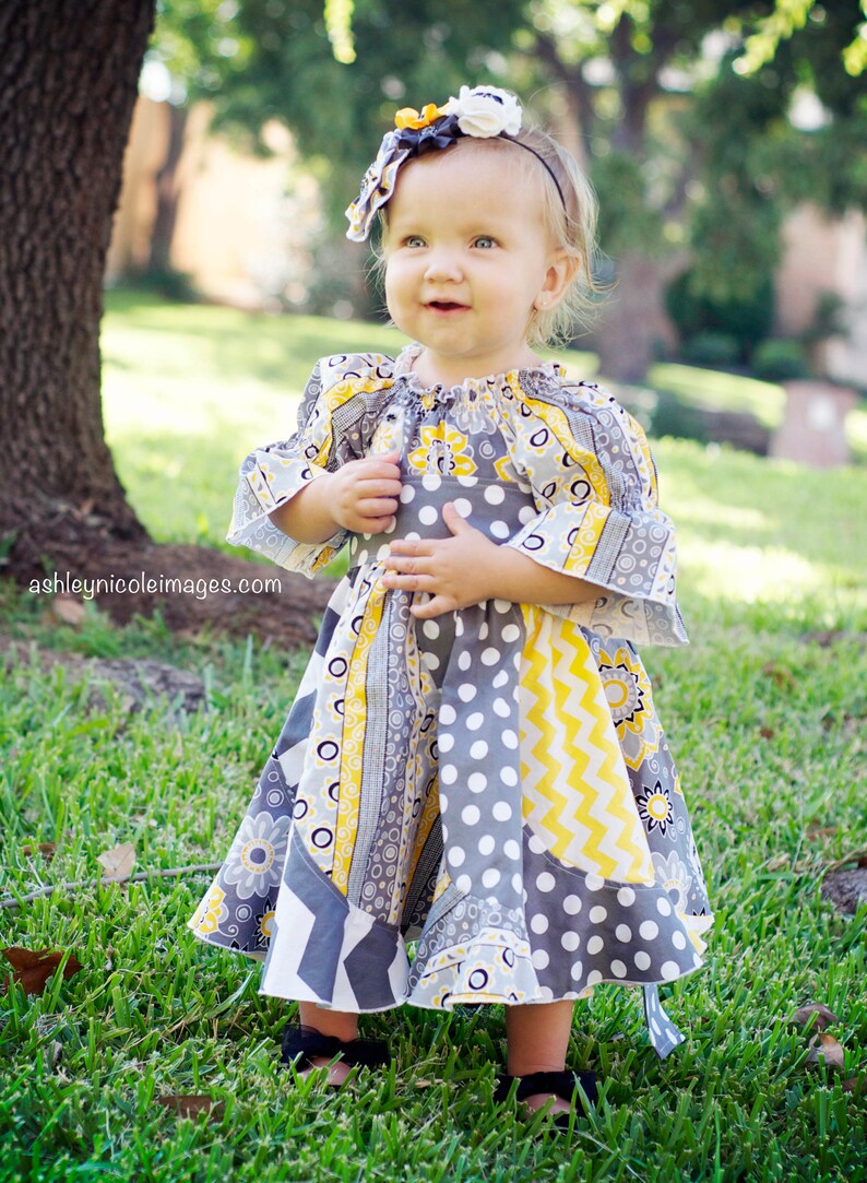 Violette's Swirly Peasant Dress PDF Pattern sizes Newborn to 8 Kids Plus FREE Doll Pattern image 7