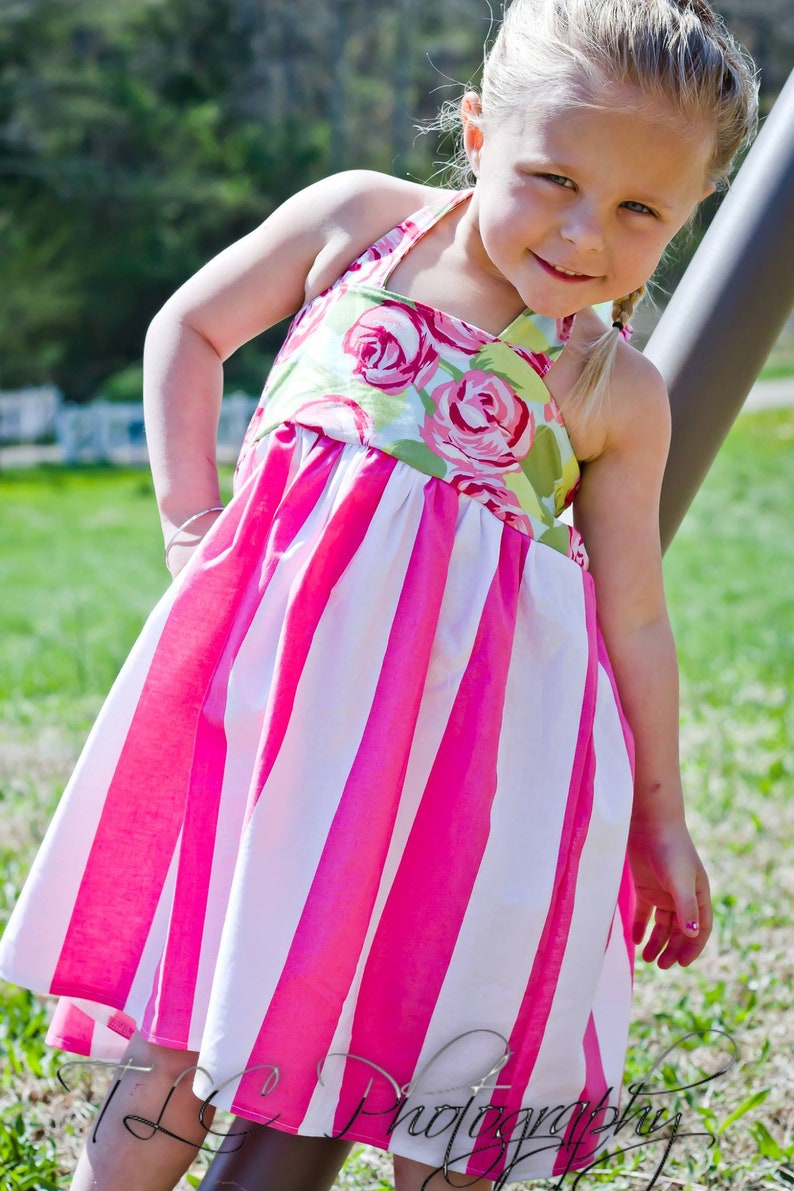 Amber's Simple Halter Top and Dress PDF Pattern size 6/12 months to 8 Kids Plus FREE Doll Pattern image 6