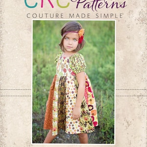 Jewel's Stripwork Dress PDF Pattern size NB to size 8 plus FREE Doll Pattern