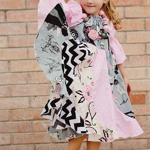 Violette's Swirly Peasant Dress PDF Pattern sizes Newborn to 8 Kids Plus FREE Doll Pattern image 4