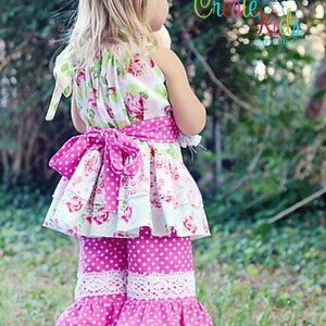 Harper's Pillowcase Ruffle Top and Dress PDF Pattern size Newborn to size 8 Kids Plus Free Doll Pattern image 3