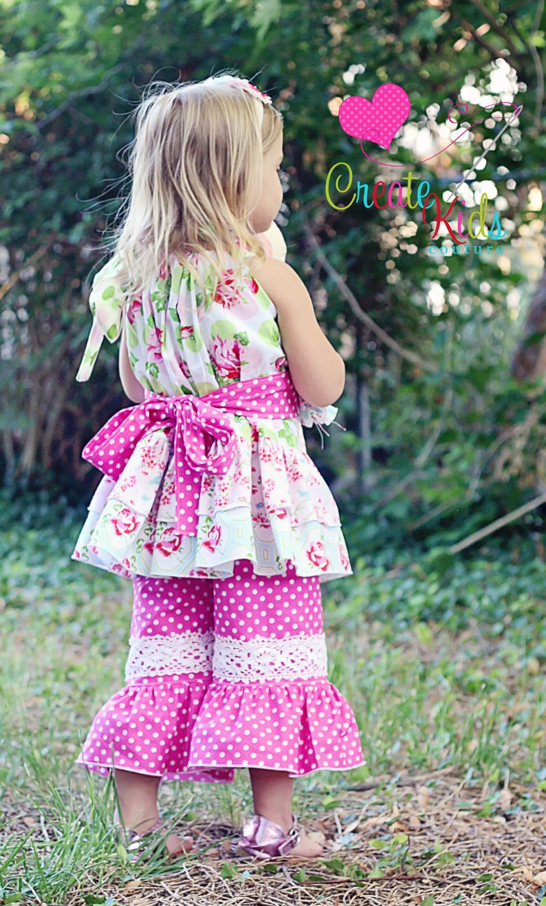 Harper's Pillowcase Ruffle Top and Dress PDF Pattern size Newborn to size 8 Kids Plus Free Doll Pattern image 3