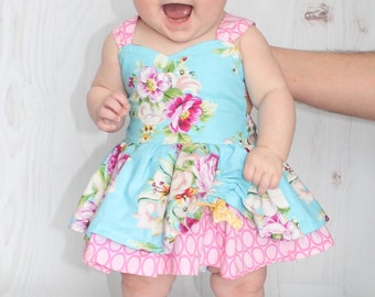 Baby Poppy's Peekaboo Dress PDF Pattern sizes newborn to 18-24m