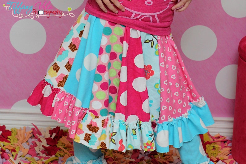 Aylah's knit twirly circle skirt PDF Pattern NEW sizes 6-12 months to size 8 image 3