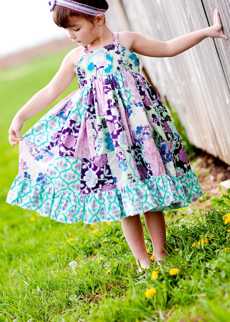 Penny's Patchwork Twirly Dress PDF Pattern NEW sizes 6-12 months to size 8 image 4